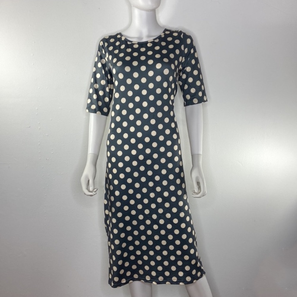 โจ Sign Here Polka Dot Midi Dress โ Size Large โ Excellent Condition โจ - Picture 2 of 12